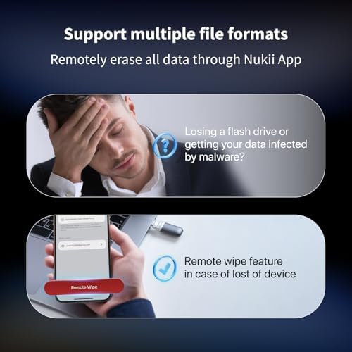 Maktar Nukii 64 GB Encrypted Flash Drive – Ultimate NFC Security USB with Write Protect Feature | Your Trusted Data Locker & i Phone Security Key for Crypto Phrase Storage | High-Speed, Portable, and Durable Solution for Sensitive Information Protection