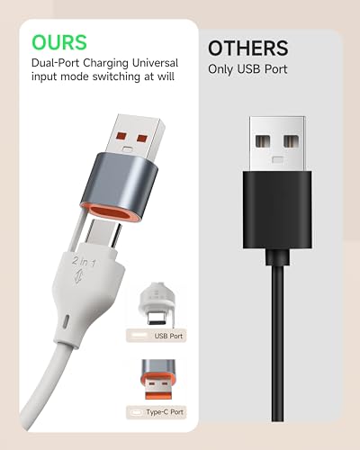 for Apple Watch Charger,3-in-2 Silicone Multi Charging Cable Travel Fast Charger Cord with USB C/Lightning Ports -Tangle-Free for iWatch Ultra/SE/10-1, iPhone 16-12/PS5/Nintendo Switch-4FT – Enhanced Compatibility and Speed