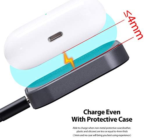 Sleek Silver Wireless Charging Dock for Air Pods Pro 2/3 & Air Pods 2 – Fast, Universal Power Solution for Effortless Charging Anywhere – Modern Aluminum Alloy Design for Home, Office, and Travel Convenience