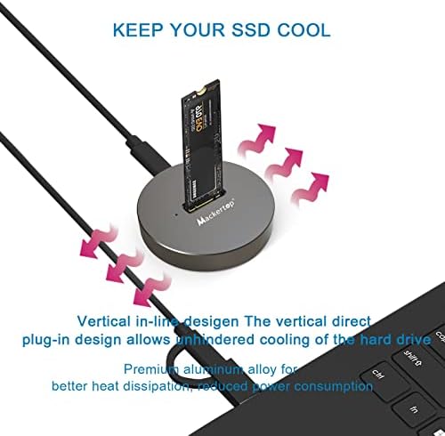 Elevate Your Data Management with the Premium M.2 NVMe & SATA to USB-C Docking Station – High-Speed SSD Reader Adapter for 2280, 2260, 2242, 2230 Enclosures – Durable Aluminum Alloy Design for Enhanced Heat Dissipation and Compatibility with M Key and B+M Key SSDs – Experience Lightning-Fast 10 Gbps Transfer Speeds with Plug-and-Play Convenience – Compact & Portable Solution for Tech Enthusiasts and Professionals – Perfect for Cloning, Data Recovery, and Quick File Access