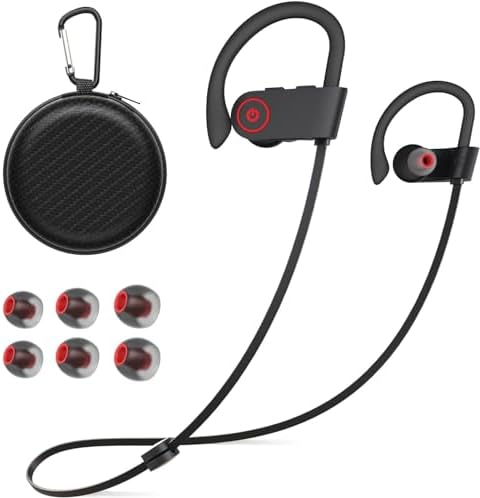 Elevate Your Active Lifestyle with IPX7 Waterproof Bluetooth Wireless Earbuds – 16-Hour Playtime, Exceptional Sound Isolation & Built-in Mic for Effortless Hands-Free Calls – Ideal for Gym, Running, and Outdoor Adventures