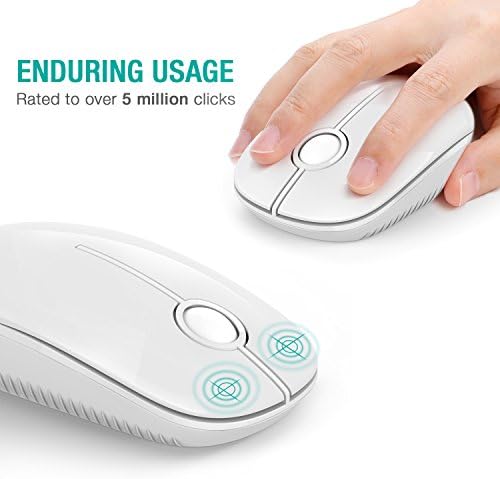Sleek Vssoplor Wireless Mouse – Ultra-Slim Silent Optical Companion for Laptops & PCs | 2.4 GHz Nano Receiver, Perfect for Quiet Workspaces & Travel | Enhanced Compatibility for Windows, Mac & Linux