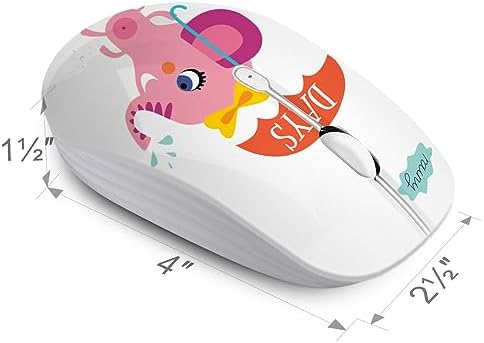 Ultra-Quiet Wireless Mouse with Nano Receiver – Perfect for PC, Laptop & Mac Book | Portable Optical Mice for Effortless Navigation | Ergonomic Design for Comfort & Productivity | Ideal for Mobile Professionals & Students