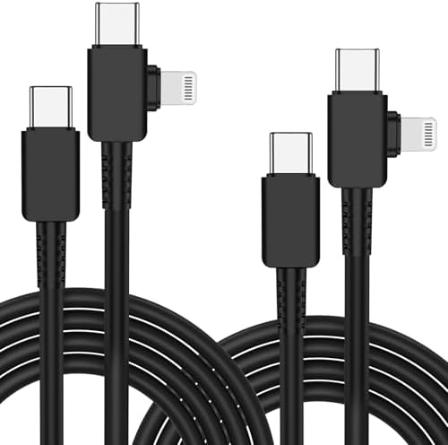 High-Speed USB C to Lightning/USB C Charging Cable [2-Pack, 3 FT] – 60 W Fast Charger for i Phone 16, 15 Pro Max Plus, i Pad & Samsung S25/S24 – Durable, Reliable, and Efficient Power Delivery for On-the-Go Users