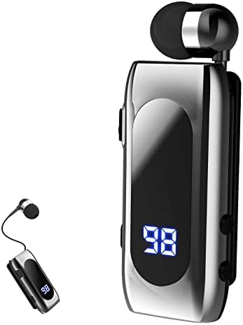 Advanced Retractable Bluetooth V5.0 Earbuds – Premium Noise Cancelling Wireless Headset for Professionals and Athletes, 20-Hour Battery Life, Ergonomic Hands-Free Design, Ideal for Truckers and Drivers, Unmatched Sound Clarity and Portability