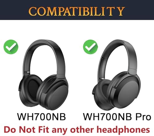 SOULWIT Luxury Replacement Ear Pads for Edifier WH700 NB & WH700 NB Pro – Premium Soft Protein Leather with Advanced Noise Isolation Foam for Ultimate Comfort and Audio Clarity – Effortless Installation and Stylish Black Finish for Enhanced Headphone Experience