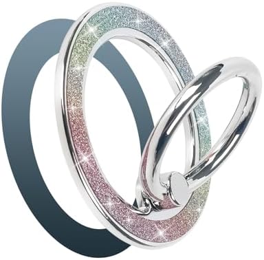 Glamorous Guppy Magnetic Phone Ring Holder – 360° Rotating Glitter Grip for i Phone 12-16 Pro Max – Stylish Mag Safe-Compatible Accessory for Enhanced One-Handed Control – Elevate Your Mobile Experience with Secure Stability and Chic Design