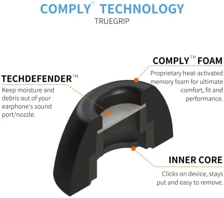 Upgrade Your Audio Experience with Comply Memory Foam Earbud Tips for Jabra 85 t | Unmatched Comfort, Secure Fit, and Enhanced Noise Isolation in Black (S/M/L) | 3 Pairs for Lasting Performance and Optimal Compatibility Discover the next level of audio enjoyment with Comply’s Memory Foam Replacement Earbud Tips, meticulously designed for Jabra 85 t users. These earbud tips transform your listening experience by combining luxurious comfort with a secure fit, ensuring they stay in place during any activity. The specially engineered memory foam molds to the contours of your ears, delivering superior noise isolation that immerses you in pure sound without external distractions. Available in three sizes (S/M/L), they cater to individual preferences for a tailored fit. Each pack includes three pairs, providing you with ample replacements to maintain peak performance. Elevate your daily audio interactions and embrace the perfect blend of style and functionality with these premium earbud accessories, crafted for durability and easy maintenance.