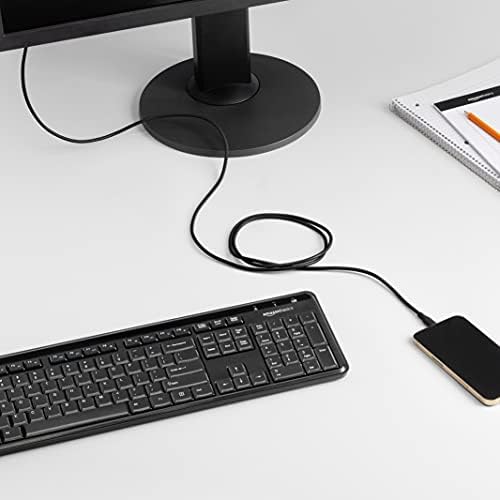 Amazon Basics MFi Certified 2-Pack Lightning Charger Cables – 6 Foot USB-A to Lightning, Optimized for i Phone 14, 13, 12, 11, X, Xs Pro, Pro Max, Plus & i Pad – Durable ABS Design for Fast Charging & Data Syncing, Sleek Black Finish, Essential Backup Solution