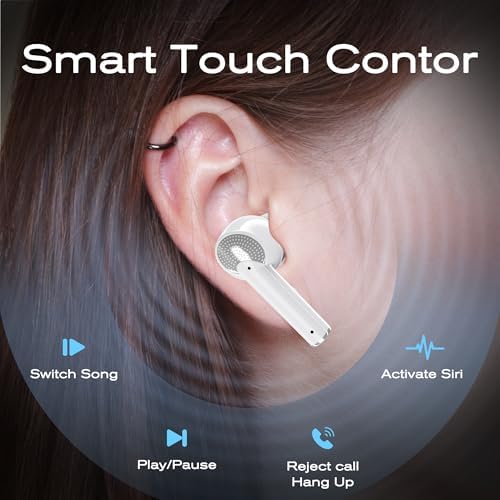 Ivrydas Elite True Wireless Bluetooth Earbuds – Superior Noise Cancellation and 151-Hour Standby for Uninterrupted Audio Bliss – Effortless Connectivity Across All Devices – Stylish White Finish for Premium Listening Experience and Lifestyle Enhancement