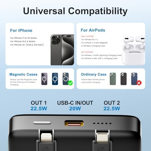 Revolutionary Magnetic Portable Power Bank: 10,000 m Ah Wireless Charger for Apple i Phone 12-16 Series – Ideal Travel Companion with Fast Charging, Lightweight Design & Enhanced Compatibility for Effortless Device Power-Up