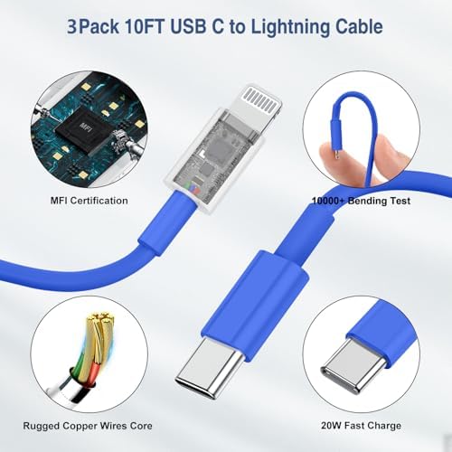 Ultra-Fast Charging Kit for i Phone 14/13/12 – 20 W USB-C Power Block & Dual 6 FT Lightning Cables in Vibrant Green – Superior Compatibility for Pro/Plus Models – Recharge Up to 50% in Just 30 Minutes – Stylish, Durable Design for Daily Use – Maximum Efficiency Meets Trendy Aesthetics