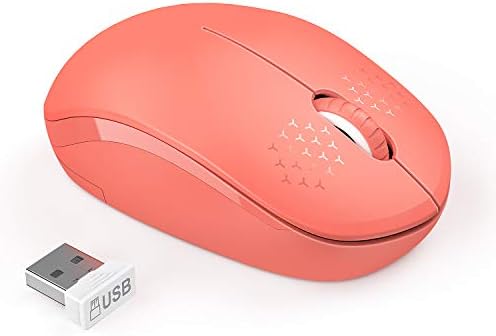 Light Blue Wireless Mouse – Ultra-Quiet 2.4 GHz Noiseless Computer Mouse with USB Receiver for Seamless Windows Experience – Portable, Ergonomic Design for Home, Office, or Travel