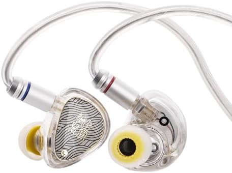 Elevate Your Sound Experience with Linsoul TANGZU Wan’er S.G II Hi-Fi Wired Earbuds – Premium 10 mm Dynamic Driver IEM for Audiophiles and Gamers, Featuring Durable Detachable 2-Pin OFC Cable and Universal 3.5 mm Jack for Exceptional Sound Quality in Stylish Clear White Finish