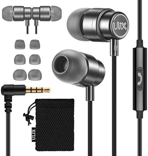 Uli X Rider Premium Wired Earbuds with Microphone – Superior Noise-Isolating In-Ear Headphones for i Phone & Samsung – Tailored Comfort for Small Ears – Ideal for Students, Professionals, & Kids – Tangle-Free Audio Cable for Seamless Use – Enhanced Sound Quality with 5-Year Warranty – Lightweight & Durable Design for All-Day Listening – Perfect for Music Lovers & Active Lifestyles