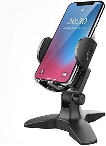 APPS2Car Cell Phone Stand for Desk Adjustable Desktop Phone Stand Thick Case Friendly Cellphone Holder Desk Heavy Duty Phone Cradle for Video Recording Office Home Compatible with 4.7-6.8” Smartphone – Enhanced Compatibility and Speed