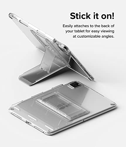 Elevate Your Tablet Experience with the Ringke Universal Adjustable Kickstand – Lightweight, Multi-Angle Holder for i Pad, Android Tablets, and E-Readers – Clear Mist Finish with Anti-Skid Silicone Pad for Secure Grip and Stylish Portability – Perfect for Streaming, Video Chats, and On-the-Go Use