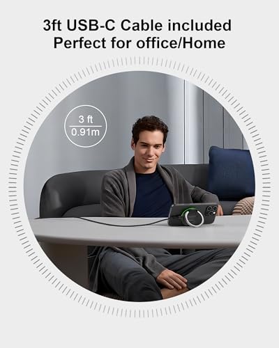 Samsung Mag Safe Wireless Charger 15 W Fast Charging Pad – Premium Magnetic Charger for i Phone 16 Series, Galaxy S25 Ultra & Qi-Enabled Devices – Portable Foldable Stand with USB-C Cable for Effortless Charging On-the-Go – Optimal Performance with Overheat Protection & Seamless Case Compatibility