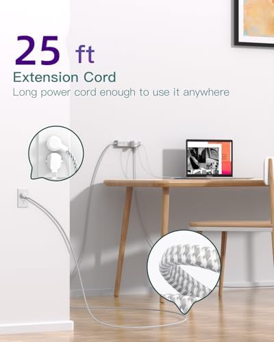 10-Foot Power Strip Surge Protector with 12 Outlets & 3 USB Ports – Wall-Mountable Extension Cord for Optimal Device Charging in Dorm Rooms, Offices, and Homes – 1050 J Overload Protection for Enhanced Safety and Efficiency – Sleek Black Design for Clutter-Free Use