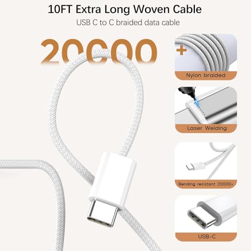 Ultra-Fast 20 W i Pad Power Adapter & 10 FT USB-C Cable Combo – Essential Charger for i Pad Pro, Air, Mini & 10 – Maximize Productivity with Lightning Speed Charging and Extended Flexibility for Apple Devices Experience groundbreaking charging efficiency with our Ultra-Fast 20 W Power Adapter paired with a 10 FT USB-C cable, meticulously designed for seamless compatibility with i Pad Pro (11, 12.9), i Pad Air (5 th/4 th), i Pad Mini 7, and i Pad 10. This compact wall charger delivers rapid power replenishment, ensuring your devices are ready to go in record time. The generous 10 FT cable grants you the freedom to use your i Pad comfortably while charging, whether at home, in the office, or on the move. Crafted from premium materials, this charger is built for long-term durability, making it the ultimate accessory for i Pad users seeking both reliability and performance. Elevate your charging experience today with this indispensable solution that fuses innovative technology with user-centric design.