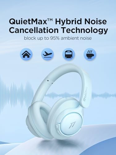 1 MORE Sono Flow SE Pink Wireless Over-Ear Headphones – Exceptional Noise-Canceling, 90-Hour Battery Life, Hi-Res Audio Performance, Customizable EQ Settings, and Supreme Comfort for Ultimate Travel and Office Experiences