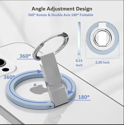 Innovative Purple Foldable Magnetic Finger Loop Kickstand – Ultra-Durable Non-Slip Ring Holder for Smartphones with 360-Degree Rotation, Ergonomic Comfort, and Universal Compatibility for i Phones and More