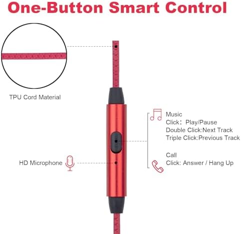 Elevate Your Audio Experience with Xuan Gui High-Fidelity Wired Earbuds – Ultra-Light In-Ear Headphones Featuring Microphone for Seamless Calls, Tangle-Free Design, and Universal 3.5 mm Compatibility – Ideal for Music Lovers and On-the-Go Professionals