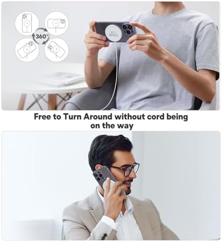 Magnetic Wireless Charging Pad – 15 W Fast Charger for i Phone 16/15/14/13/12 Series & Air Pods – Dual Port LED Indicator, Compact Design for Enhanced Convenience and Safety – 2 Pack White, Ideal for Home and Travel Use