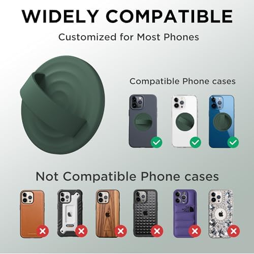 Revolutionary Magnetic Phone Ring Grip Holder – Ergonomic Silicone Finger Loop for i Phone Pro Max/Plus, 12/13/14/15/16 Series – Compatible with Mag Safe – Oat Color Enhances Aesthetics and Comfort – 360-Degree Rotation for Effortless Use – Secure Your Device with Style and Stability – Essential Smartphone Accessory for Unmatched Usability and Convenience