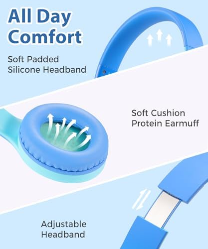 Rockpapa C24 Foldable Kids Headphones with Microphone – Lightweight Wired Audio Solution in Eye-Catching Purple & Green for School, Travel, and Play – Ideal for Young Listeners with Enhanced Compatibility and Superior Portability