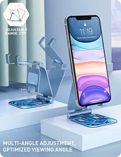 i-Blason Cell Phone Stand for Desk, Cell Phone Holder, Fits All Smart Phones, iPhone 16 15 14 13 Pro Max, Foldable Phone Stand Holder, Marble – Enhanced Compatibility and Speed