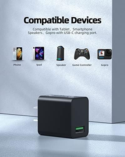 Ultra-Fast 18 W USB-C Charger for Samsung Galaxy A Series – Quick Charge 3.0 Adapter with 5 Ft Cable for A42, A32, A12, A13, A52 5 G – Efficient Power Solution for On-the-Go Charging Needs