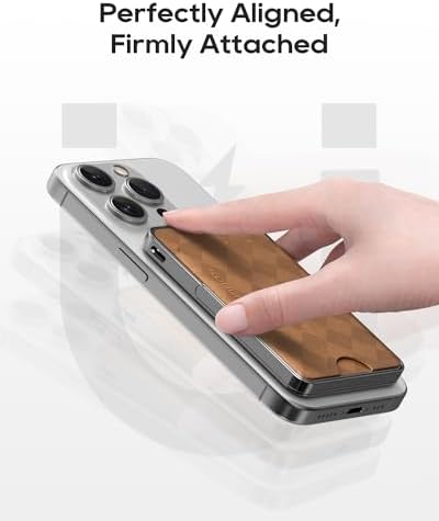 Kuulaa 5000 m Ah Mag Safe Battery Pack – Slim Magnetic Power Bank with Wallet & Stand for i Phone 15/14/13/12 – 20 W USB-C PD Fast Charging, Portable Wireless Charger with Enhanced Compatibility and Versatile Design – Ideal for On-the-Go Charging