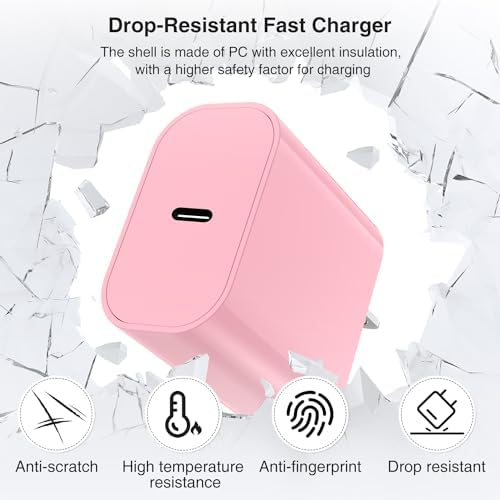 Elevate Your Charging Experience with the 20 W USB-C Power Adapter & 10 ft Type C Cable – Perfectly Engineered for i Phone 16/15, i Pad Pro, and Air Pods – Compact Wall Charger for Accelerated Power Delivery and Unmatched Portability – Superior Charging Speed for All Your Apple Devices on the Go