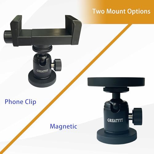 Revolutionize Your Golf Game with the Premium Dual Magnetic Golf Cart Phone Holder – Versatile Magnetic & Clamp Mount, 360-Degree Rotation, Durable Aluminum Design for i Phone & Android Compatibility, Effortless Accessibility on the Course