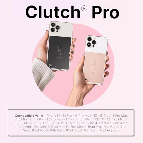 Lightweight Clutch Pro 5000 m Ah Portable i Phone Charger – TSA Approved Magnetic Power Bank for Travel – Built-in Lightning Cable – Perfectly Compatible with i Phone 14 & Earlier Models – Secure, Hassle-Free Charging at Just 3.7 oz – Elevate Your Travel Experience with Reliable Power Solutions