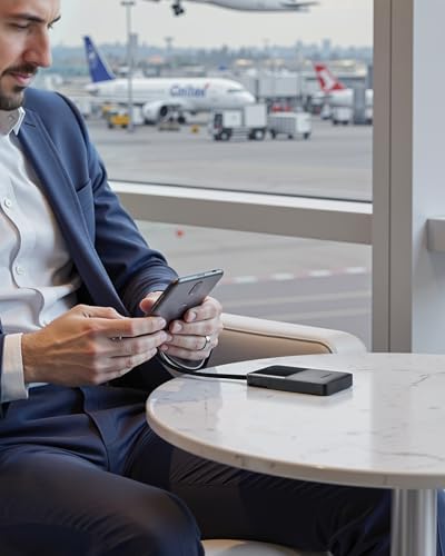 Baseus 10,000 m Ah Travel Power Bank with 20 W PD Fast Charging & Integrated Braided USB-C Cable – The Ideal On-the-Go Charger for i Phone 16 Pro/15, i Pad, Samsung S25/S24 – Ultimate Solution for Busy Lifestyles and Seamless Connectivity