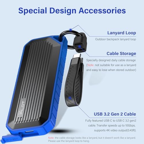 Revolutionize Your Data Transfer with the Zinc Alloy M.2 NVMe & SATA to USB C Enclosure – High-Speed SSD Reader Adapter for M Key & B+M Key PCIe 3.0 NGFF, Waterproof and Dustproof Design for 2280, 2260, 2242, 2230 SSDs – Unmatched Durability and Seamless Connectivity for Professionals and Casual Users Alike