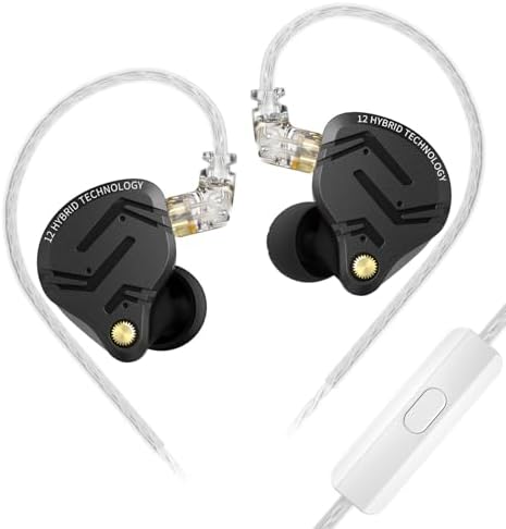KZ ZS10 Pro X Audiophile In-Ear Monitor Headphones – Premium 4 Balanced Armature + 1 Dynamic Driver IEMs with Durable Detachable Silver-Plated Cable for Exceptional Sound Precision – Ideal for Studio Professionals and Mobile Music Lovers – Universal Compatibility with All Audio Devices for Ultimate Flexibility