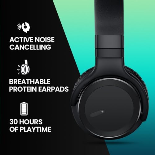 Elevate Your Sound Experience with E7 Active Noise Cancelling Headphones – Unrivaled Over-Ear Comfort for All-Day Listening, Rich HD Audio Quality for Audiophiles – Ideal for Travel, Work, & Thoughtful Gifting – Advanced Bluetooth Connectivity for Effortless Pairing and Immersive Enjoyment