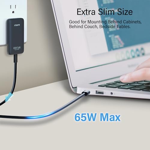 65 W Dual Port USB-C Wall Charger – Ga N Fast Charging Adapter with PPS for Laptops, Tablets & Smartphones – Compact Design with Folding Plug for Travel & Home Use – Stylish White Finish for Modern Aesthetics