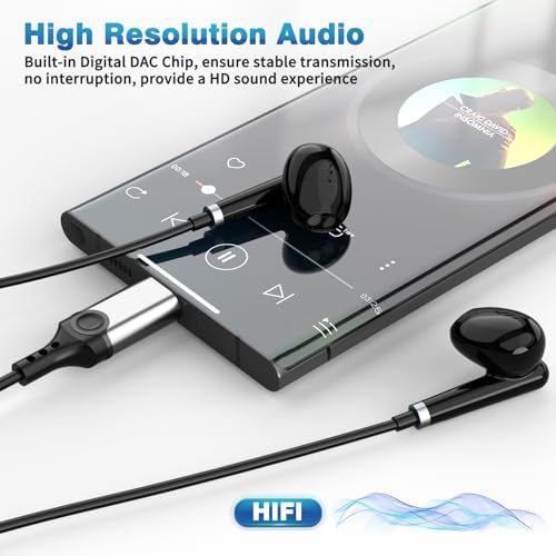 Premium USB C Wired Earbuds for i Phone 16/15 Pro Max, Samsung Galaxy S24+/S23/S22/S21 FE, and Pixel 7/6/5/4 – Hi-Fi Stereo Sound with Built-in Microphone and Volume Control, Ideal for Music and Calls, Durable and Lightweight Design for All-Day Comfort