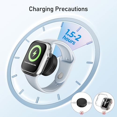 Elevate Your Charging Experience with the Elebase Ultra-Fast Magnetic Portable Apple Watch Charger – Seamless Wireless Solution for Series 10, 9, 8, 7, 6, Ultra 2 & SE – USB-C & i Phone Compatible – Lightweight, Durable, and Perfect for On-the-Go Power Management and Efficiency