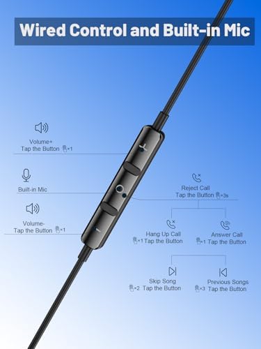 Elevate Your Audio Experience with LCdaymini USB C Earbuds – Premium Wired Headphones for i Phone 16, i Phone 15 Pro Max, Samsung Galaxy S25/S24/S23 Ultra & Google Pixel 9/8 – Immerse in High-Fidelity Sound, Enjoy Effortless Call Management with In-Line Microphone, Convenient Volume Control, and Ultra-Lightweight Design for All-Day Listening Comfort