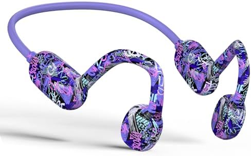 Revolutionary Bluetooth 5.2 Kids Headphones – Safe 85 d B Volume Limiting with Open Ear Design, IPX5 Waterproof for All Adventures, 20 Hours Playtime, Superior Stereo Sound with Built-in Mic – Perfect for School & Playtime in Chic Pink