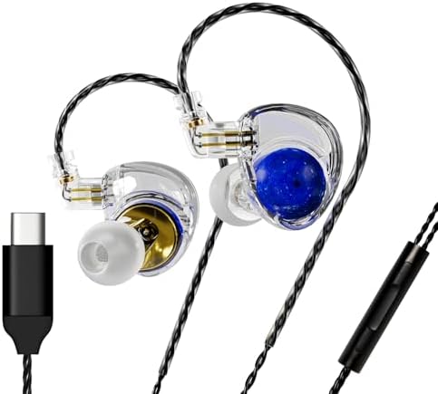 Unleash Superior Sound with ND Planet IEM Earphones – High-Fidelity Gaming and Music Earbuds Featuring 12 mm Dual Magnetic Drivers, Customizable Detachable 2-Pin Cable, and Advanced Noise Isolation for Audiophiles, DJs, and Musicians – Ultimate Comfort and Cross-Device Compatibility for Immersive Listening Experiences