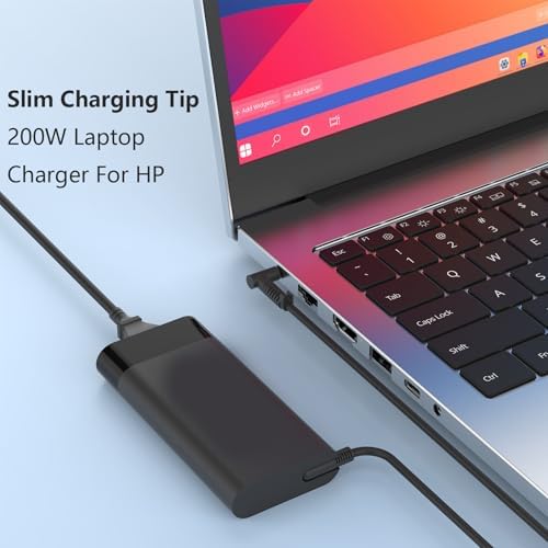 High-Performance 200 W AC Power Adapter for HP Omen, Pavilion, and ZBook Series – Fast Charging Compatibility for Gaming Laptops and Workstations – Universal Fit for Models Including Omen 15, 16, 17, Victus, and More – Reliable 19.5 V 10.3 A Output with Enhanced Durability – Ideal for Gaming and Creative Professionals – Includes Power Supply Cord and 24/7 Customer Support – Upgrade Your Laptop Experience with Efficient Charging Solutions