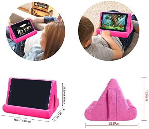 Ultimate Comfort Multi-Angle Tablet Holder and Phone Stand Set – Lightweight and Sturdy Design with Storage Pocket – Ergonomic Cushion for Enhanced Stability and Versatile Use – Modern Black and Light Green Aesthetic for Stylish Workspaces and On-the-Go Convenience