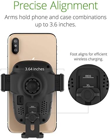 Upgrade Your Driving Experience with the i Ottie Auto Sense 2 Qi Wireless Charging Air Vent Phone Holder – Effortless Auto-Clamping Smartphone Mount for Secure Vehicle Access – Compatible with i Phone, Google Pixel, Galaxy, LG, Huawei & More – Tangle-Free One-Hand Operation for Enhanced Safety and Convenience in Every Journey