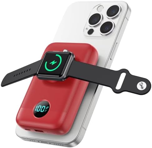 Revolutionary 4-in-1 Magnetic Power Bank – 10,800 m Ah Wireless Charger for i Phone 16/15/14/13/12 & Apple Watch – Compact & Lightweight Design with LCD Display – 25 W Ultra-Fast Charging for Up to 4 Devices – Seamless Compatibility with Mag Safe, Air Pods, and Android Devices – Enhanced Safety Features with Multi-Protection – Ideal for On-the-Go Power Management and Versatile Charging Solutions